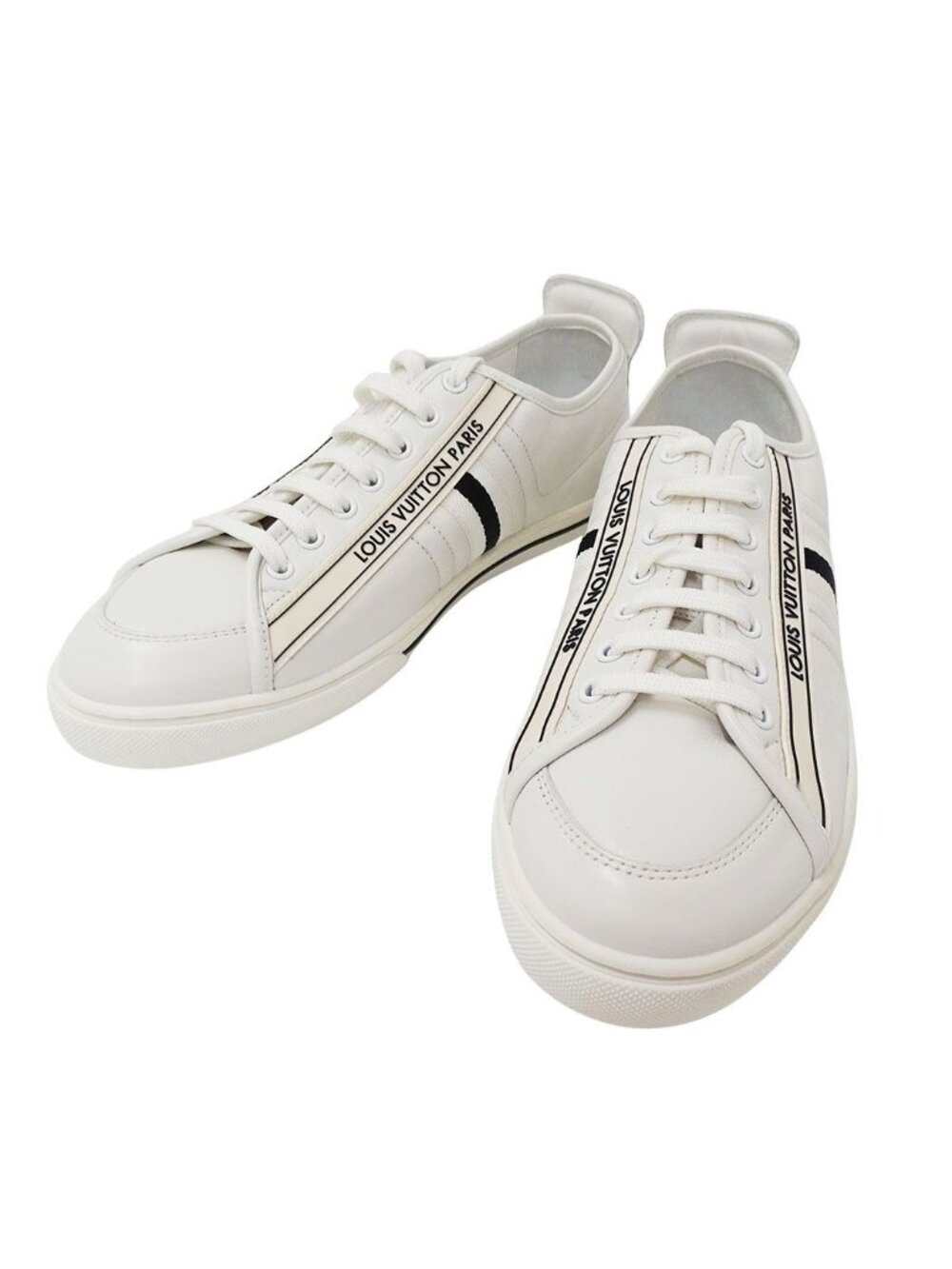 Louis Vuitton Sneakers Leather White Low-Top Simple Casual 6